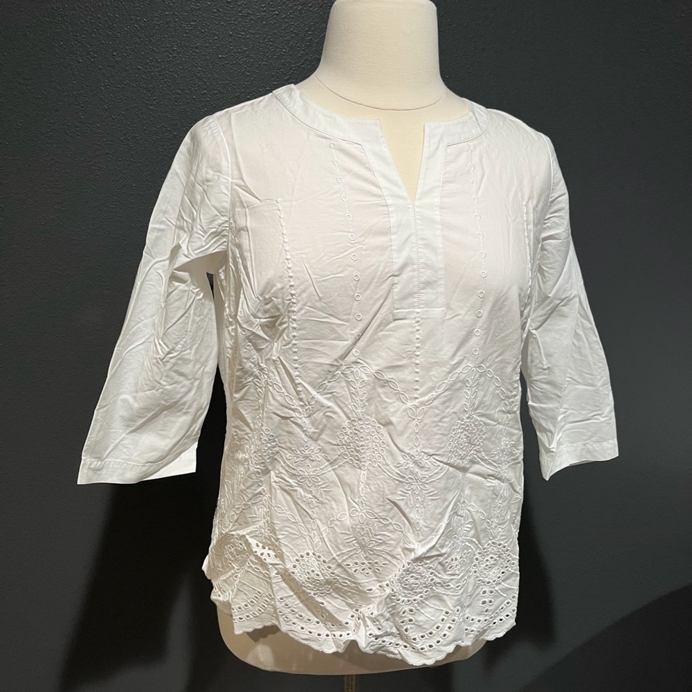 Talbots NWT white top, 1X petite